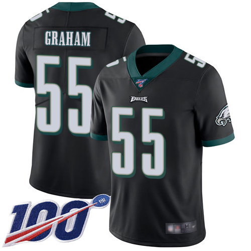 Men Philadelphia Eagles #55 Brandon Graham Black Alternate Vapor Untouchable NFL Jersey Limited Player 100th